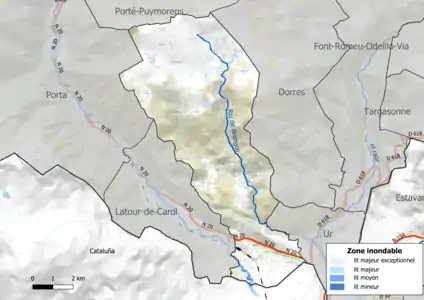 Carte des zones inondables.