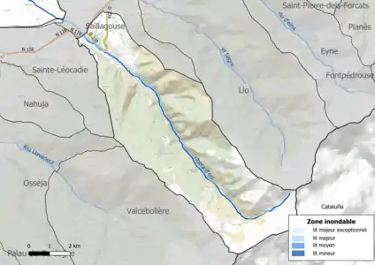 Carte des zones inondables.