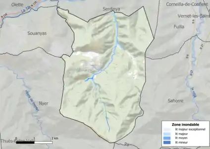 Carte des zones inondables.