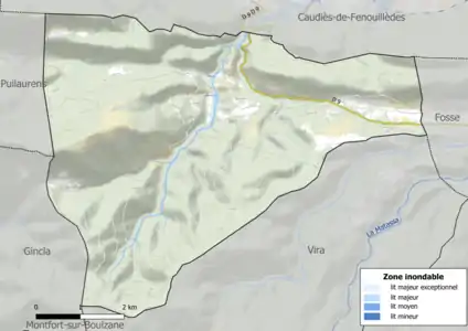 Carte des zones inondables.