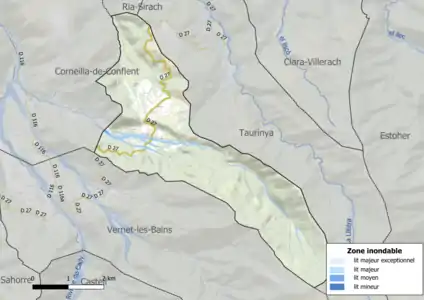 Carte des zones inondables.