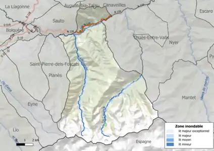 Carte des zones inondables.