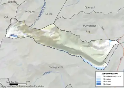 Carte des zones inondables.