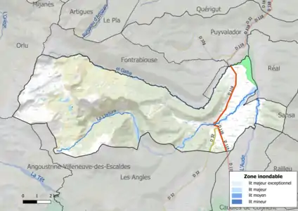 Carte des zones inondables.