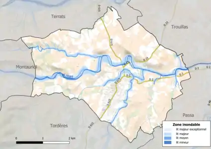 Carte des zones inondables.