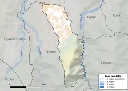 Carte des zones inondables.