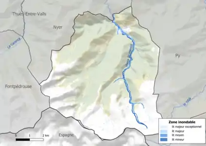 Carte des zones inondables.