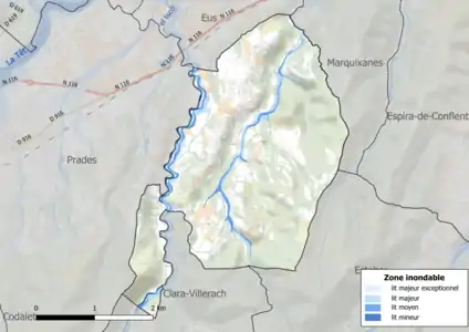 Carte des zones inondables.