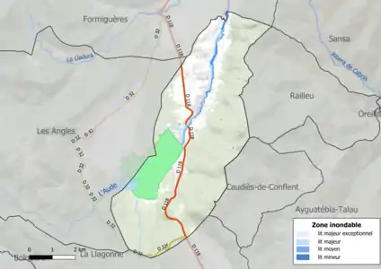 Carte des zones inondables.