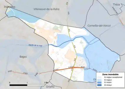 Carte des zones inondables.