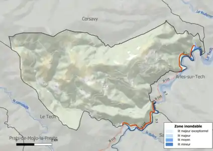 Carte des zones inondables.