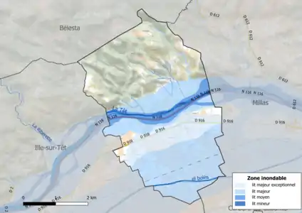 Carte des zones inondables.