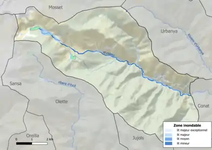 Carte des zones inondables.