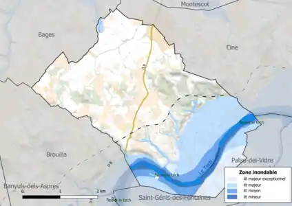 Carte des zones inondables.