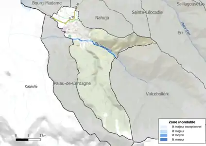 Carte des zones inondables.