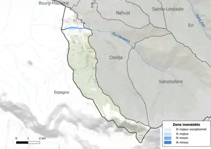 Carte des zones inondables.