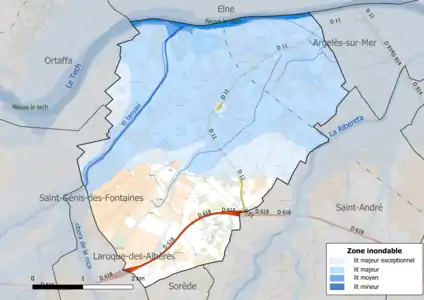 Carte des zones inondables.