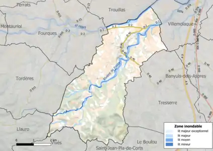 Carte des zones inondables.