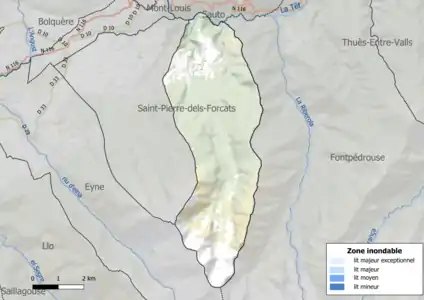 Carte des zones inondables.