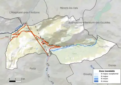 Carte des zones inondables.