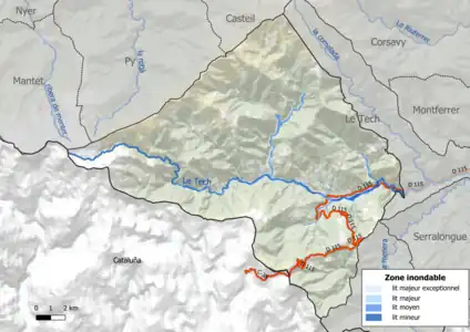 Carte des zones inondables.