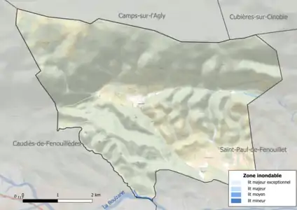 Carte des zones inondables.