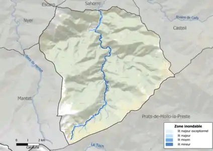 Carte des zones inondables.