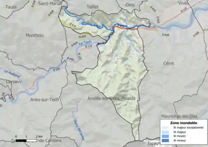 Carte des zones inondables.