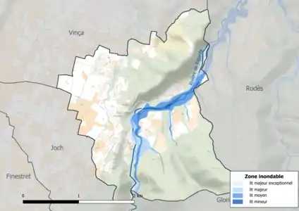 Carte des zones inondables.