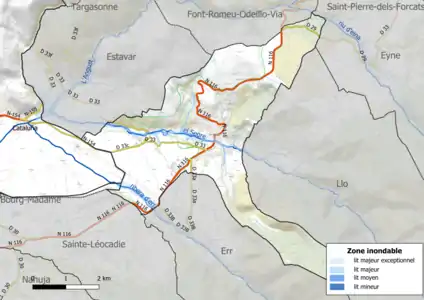 Carte des zones inondables.