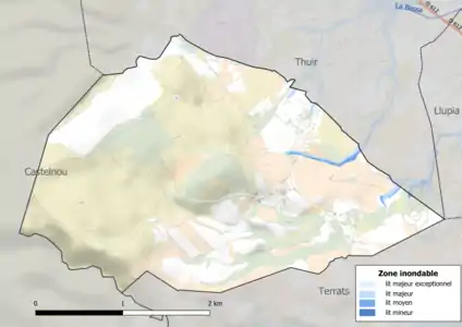 Carte des zones inondables.