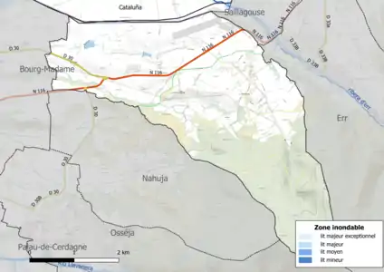 Carte des zones inondables.