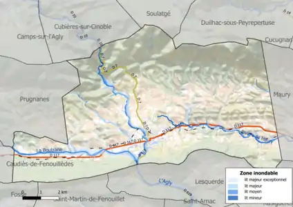 Carte des zones inondables.