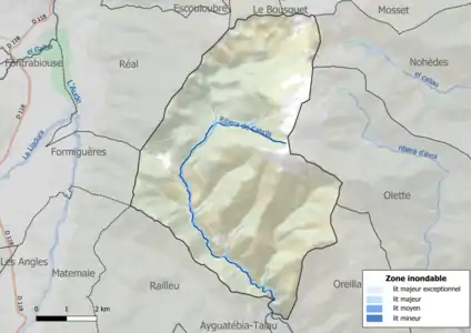 Carte des zones inondables.