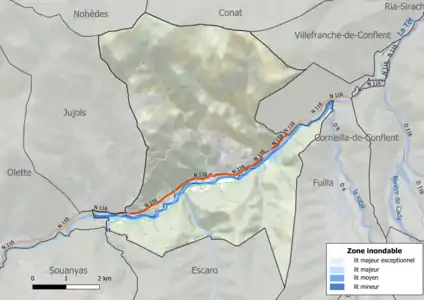 Carte des zones inondables.