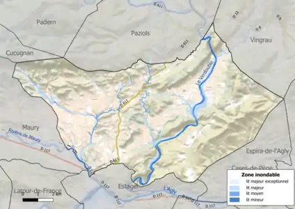 Carte des zones inondables.