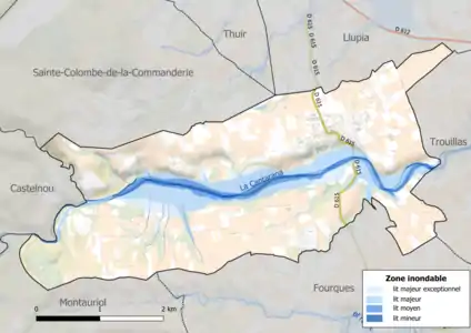 Carte des zones inondables.