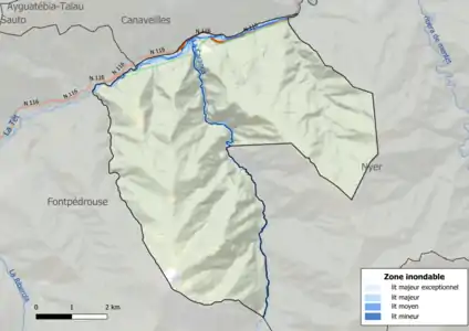 Carte des zones inondables.