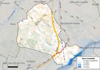 Carte des zones inondables.