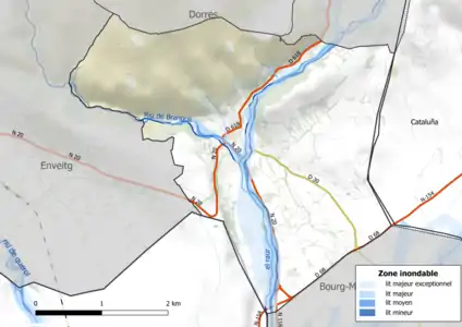 Carte des zones inondables.