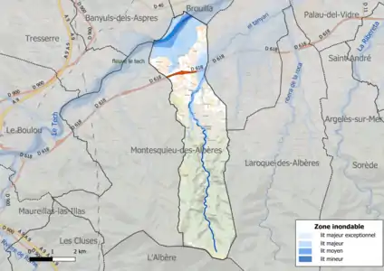 Carte des zones inondables.