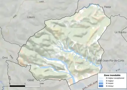 Carte des zones inondables.