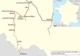 Voir la carte de la ligne.