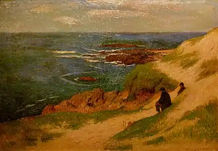 Henry Moret : Bord de mer à Larmor-Plage (huile sur toile, 1891, musée des douanes, Bordeaux).