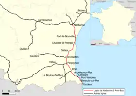 Voir la carte de la ligne.