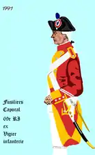 69e régiment d’infanterie de 1791 à 1792