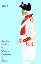 70e régiment d’infanterie de ligne de 1791 à 1792