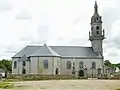 Saint-Méen : l'église paroissiale vue du côté nord