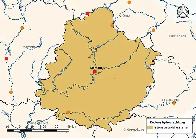 La Sarthe est dans une seule région hydrographique.