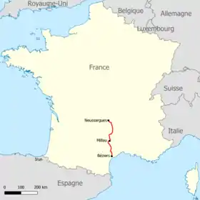 Voir la carte de la ligne.